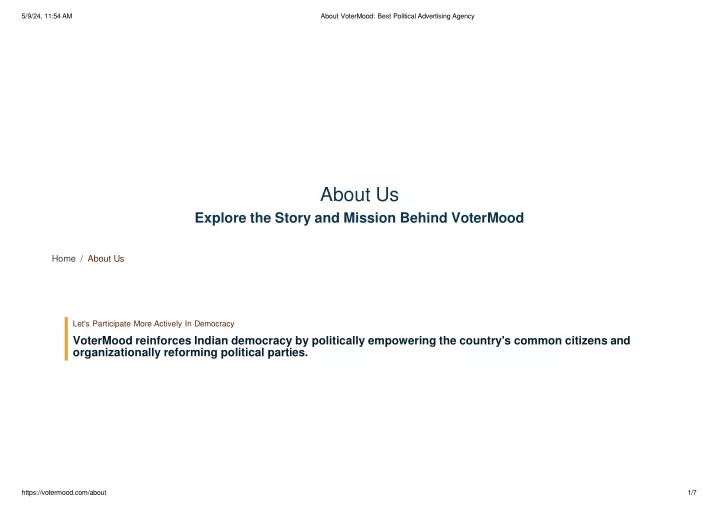 about us explore the story and mission behind votermood