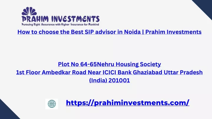 how to choose the best sip advisor in noida