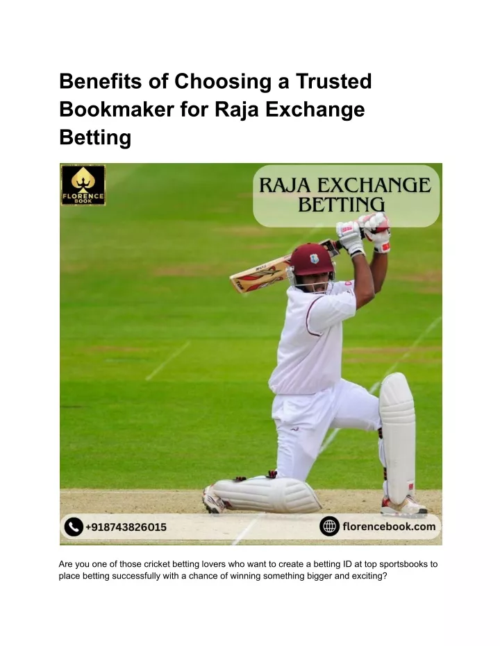 benefits of choosing a trusted bookmaker for raja