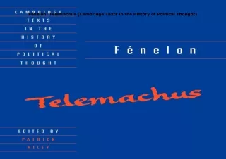 get✔️[PDF] Download⚡️ Fénelon: Telemachus (Cambridge Texts in the History of Political Tho