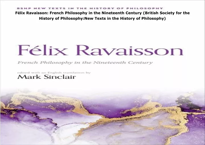 f lix ravaisson french philosophy