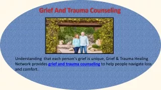 Grief And Trauma Counseling