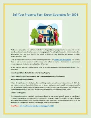 Sell Your Property Fast: Expert Strategies for 2024