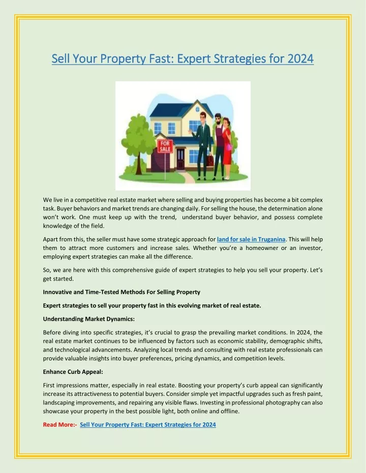 sell your property fast expert strategies