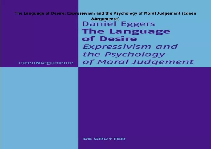 the language of desire expressivism