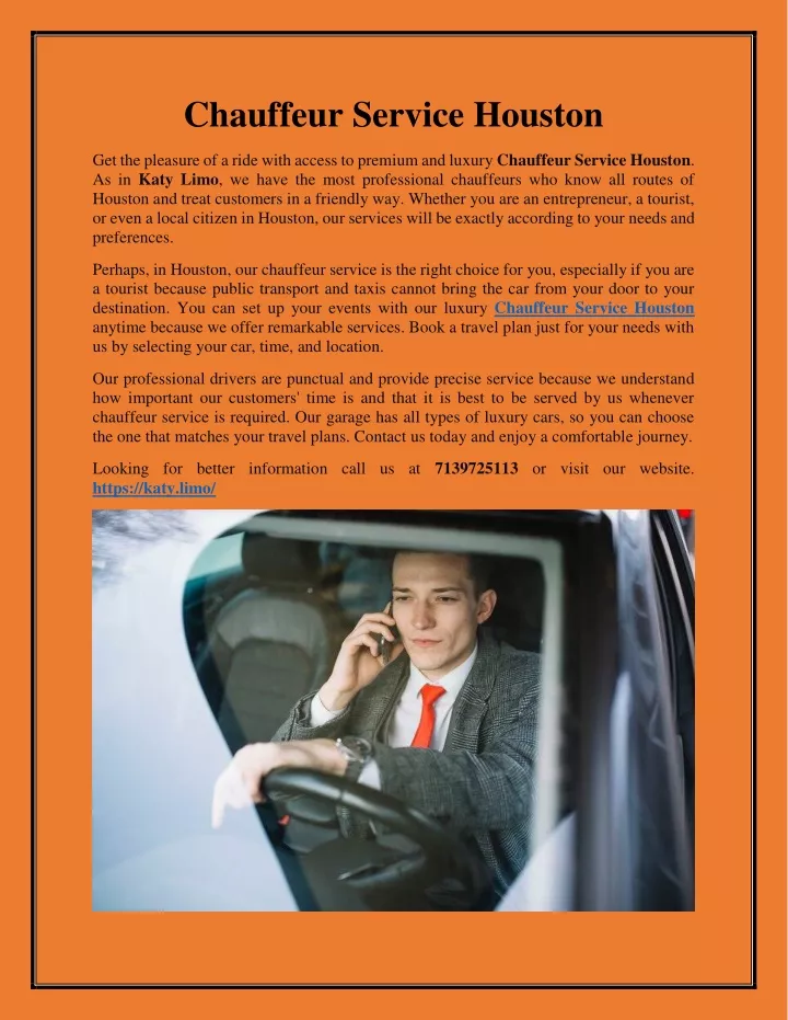 chauffeur service houston