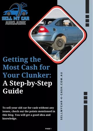 Getting the Most Cash for Your Clunker A Step-by-Step Guide