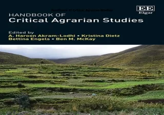 get✔️[PDF] Download⚡️ Handbook of Critical Agrarian Studies