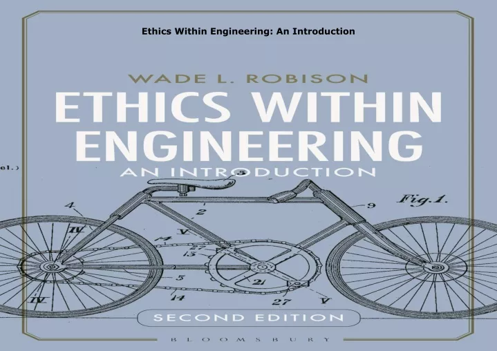 ethics within engineering an introduction