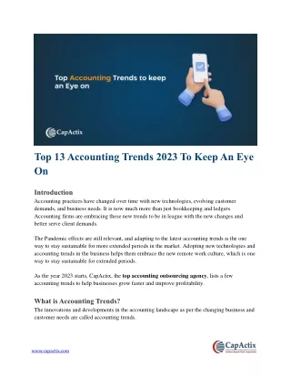 Navigating the Future: Top 13 Accounting Trends to Watch in 2023