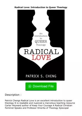 (❤️pdf)full✔download Radical Love: Introduction to Queer Theology