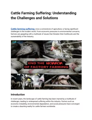 Factory Farming: Cruelty to Humans, Animals and the Planet - Humane Foundation