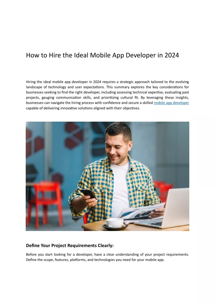 how to hire the ideal mobile app developer in 2024