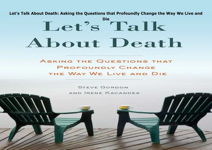 let s talk about death asking the questions that