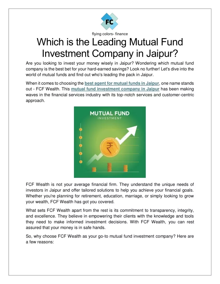 which is the leading mutual fund investment