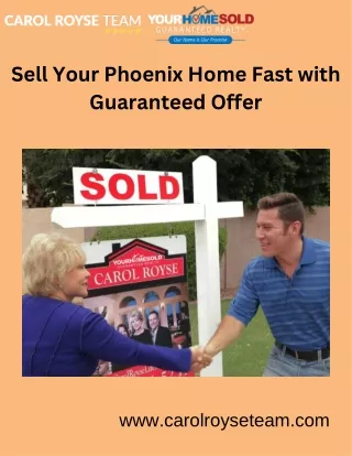 Sell Your Phoenix Home Fast with Guaranteed Offer