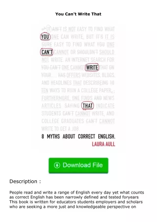 (❤️pdf)full✔download You Can't Write That
