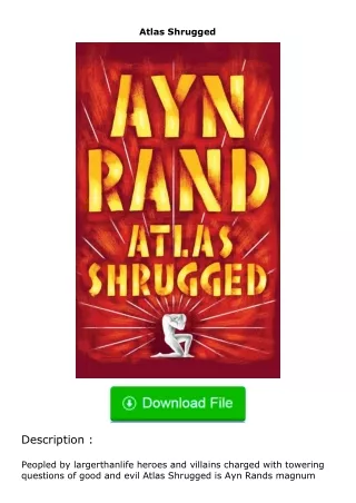 Download❤[READ]✔ Atlas Shrugged
