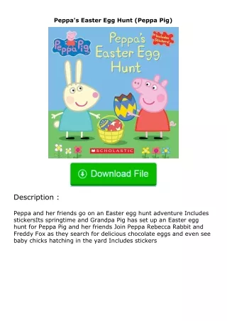 Pdf⚡(read✔online) Peppa's Easter Egg Hunt (Peppa Pig)