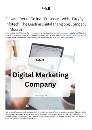 The Leading Digital Marketing Company in Meerut