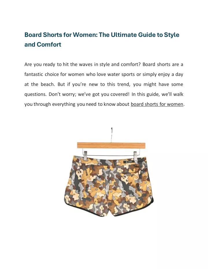 board shorts for women the ultimate guide