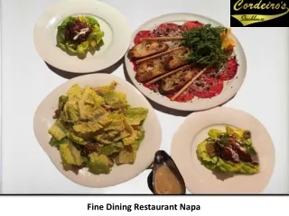 Fine Dining Restaurant Napa - Cordeiro’s Steakhouse