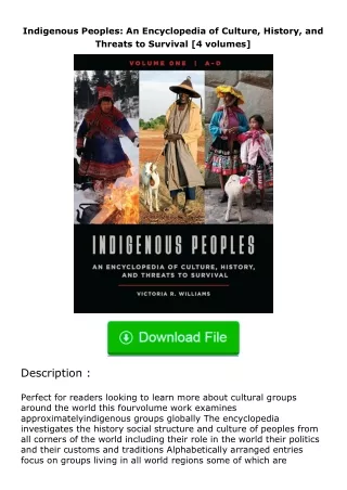 ✔️READ ❤️Online Indigenous Peoples: An Encyclopedia of Culture, History, and T