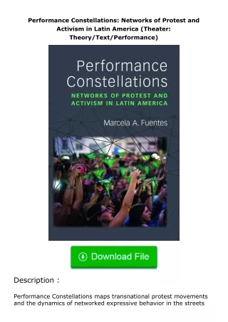Pdf⚡(read✔online) Performance Constellations: Networks of Protest and Activism