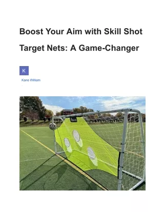 Boost Your Aim with Skill Shot Target Nets_ A Game-Changer