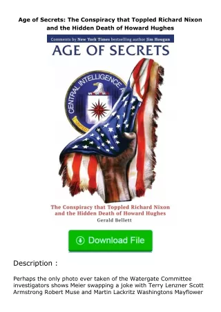 ✔️READ ❤️Online Age of Secrets: The Conspiracy that Toppled Richard Nixon and