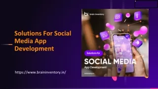 Solutions For Social Media App Development