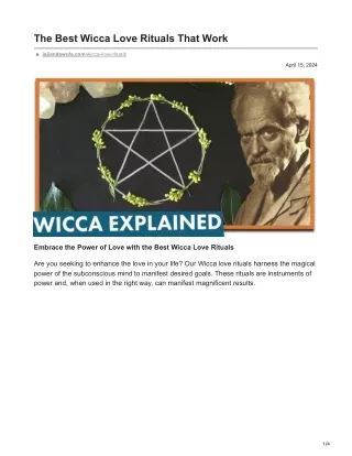 Wicca-The Best Wicca Love Rituals That Work  256755236135