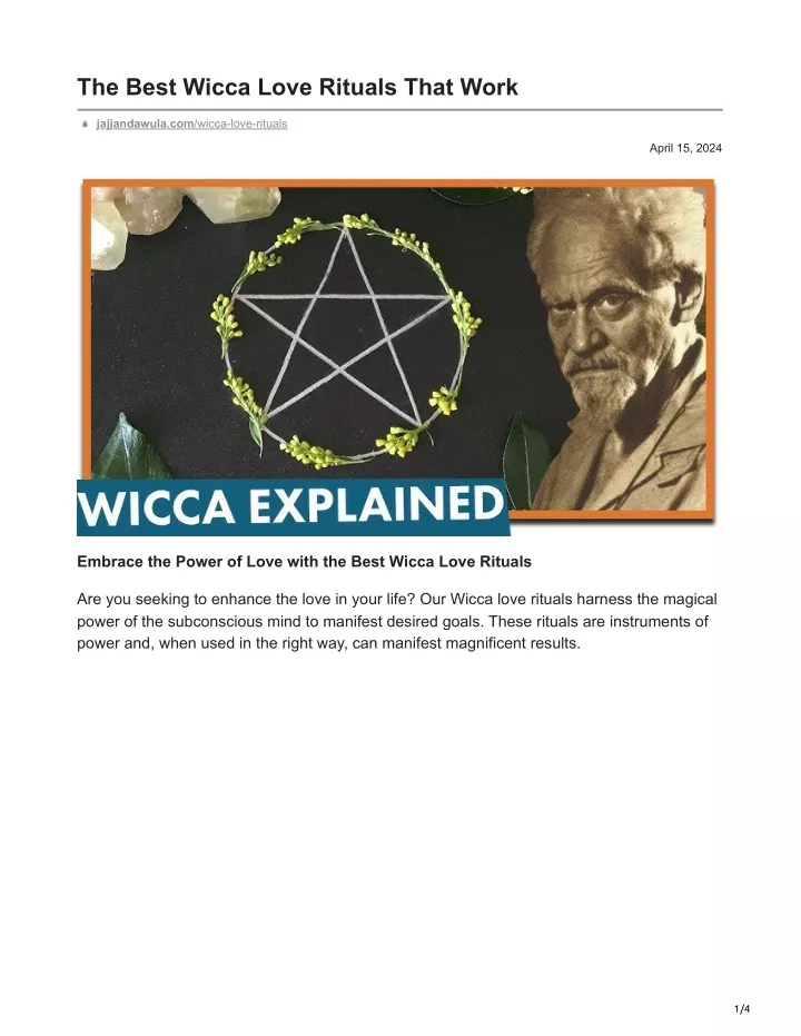 the best wicca love rituals that work