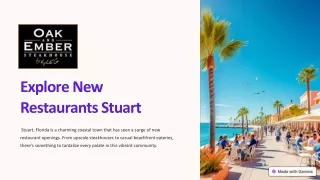 Explore New Restaurants Stuart
