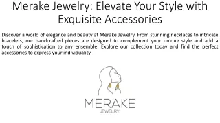 Merake Jewelry_Elevate Your Style with Exquisite Accessories