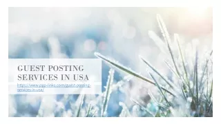 Guest Posting Services in USA