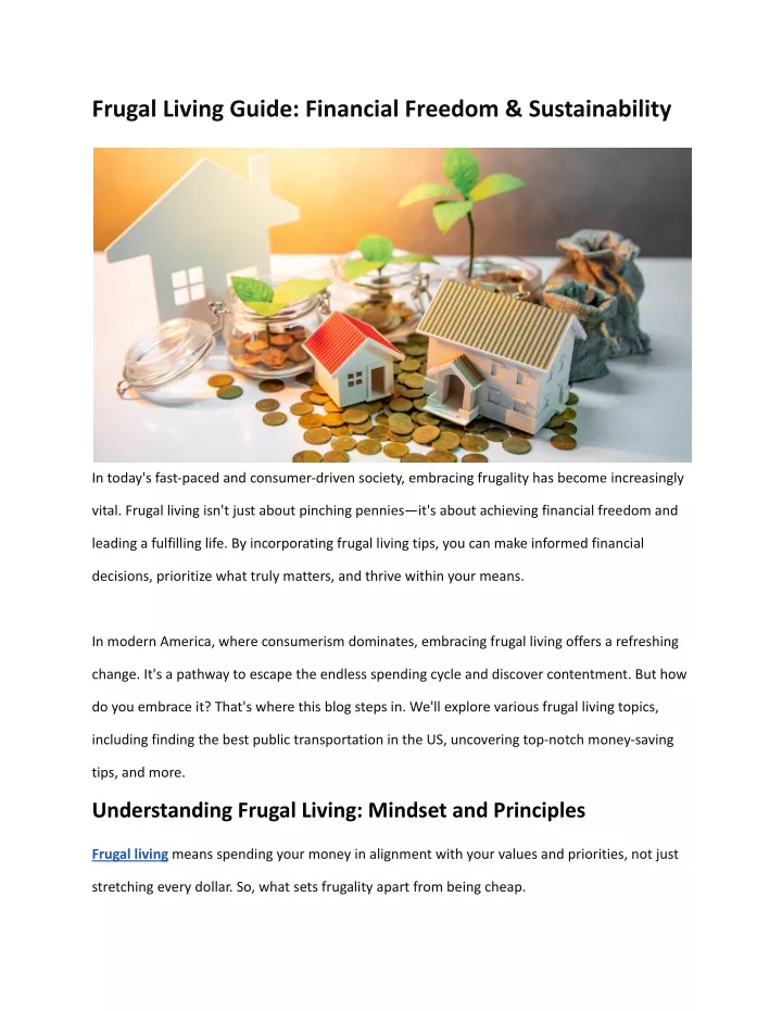 frugal living guide financial freedom