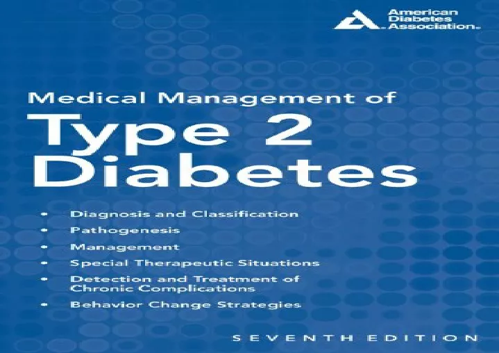 PPT - PDF_ Medical Management of Type 2 Diabetes PowerPoint ...