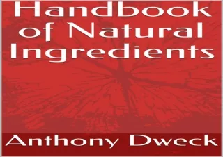 [PDF READ ONLINE]  Hand of Natural Ingredients (Dweck s 4)