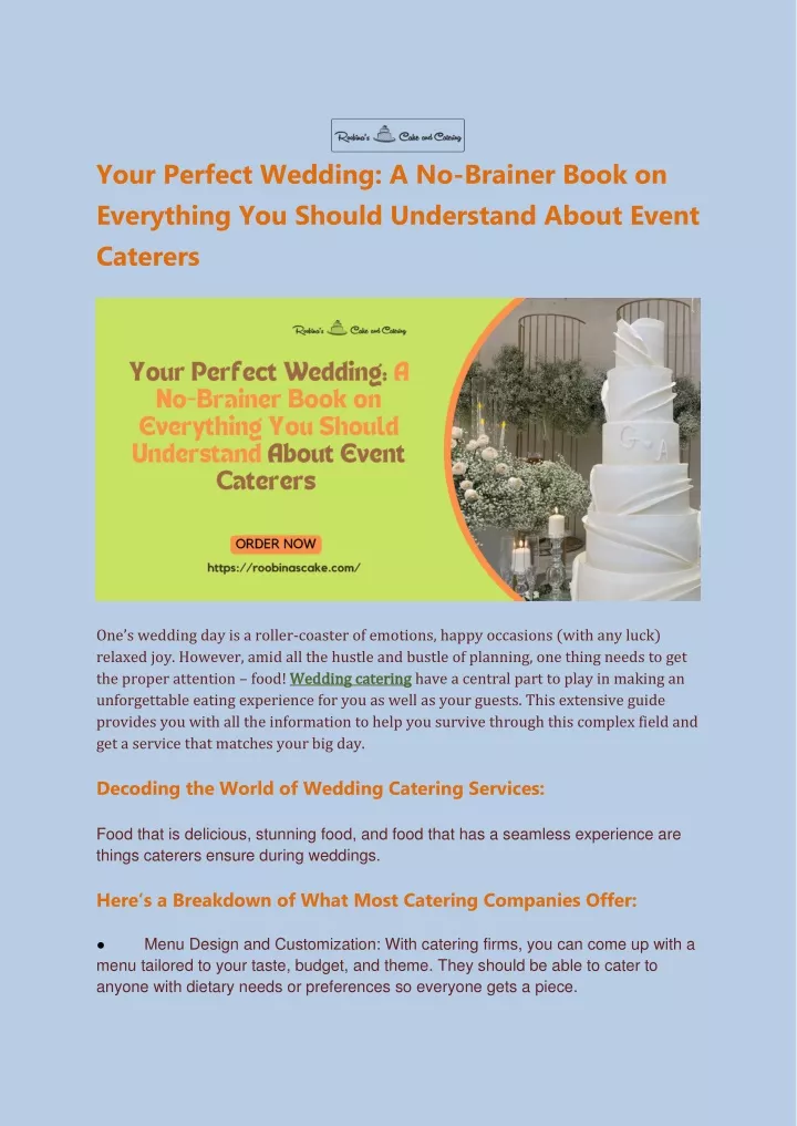 your perfect wedding a no brainer book