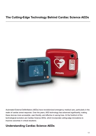 the cutting edge technology behind cardiac