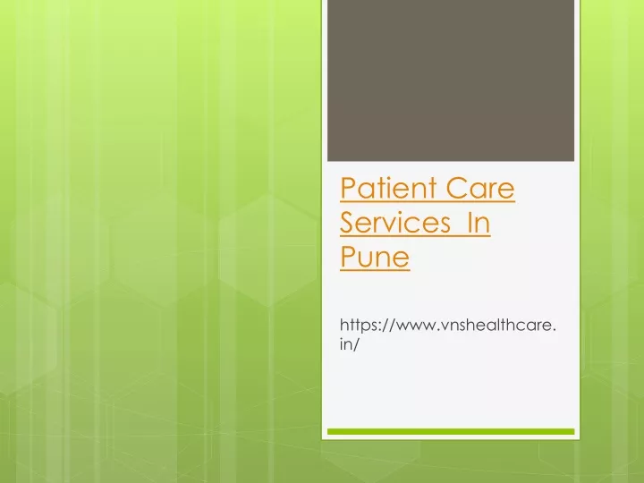patient care services in pune