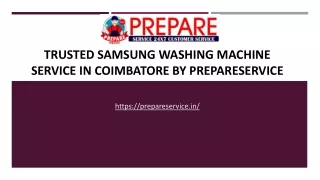 Trusted Samsung Washing Machine Service in Coimbatore by Prepareservice