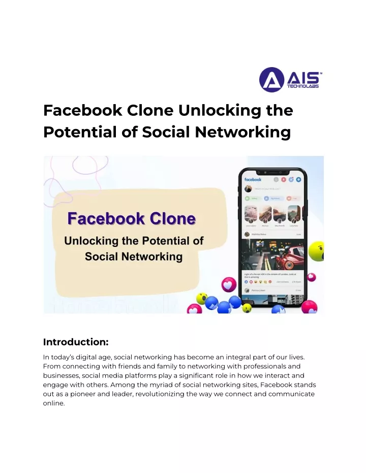 facebook clone unlocking the potential of social