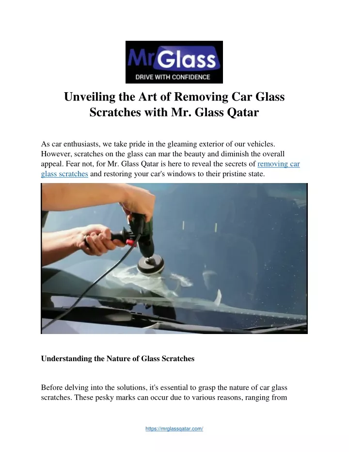 unveiling the art of removing car glass scratches