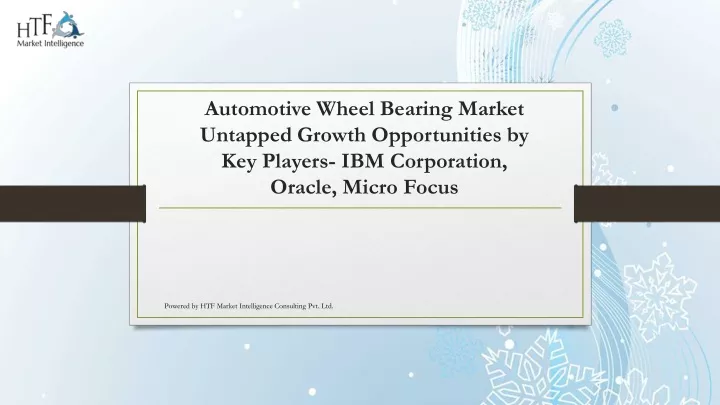 automotive wheel bearing market untapped growth