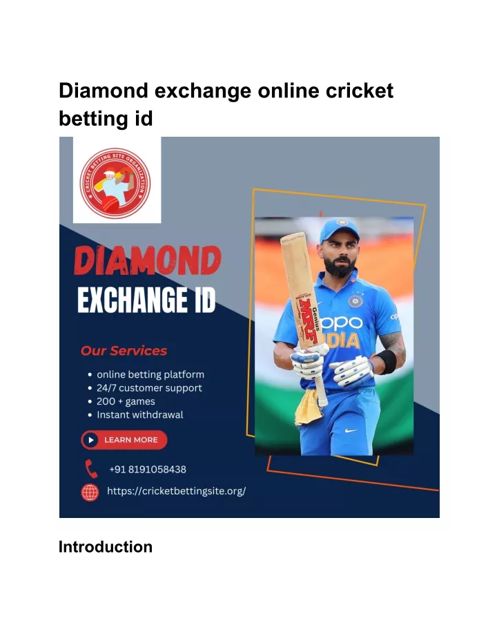 diamond exchange online cricket betting id