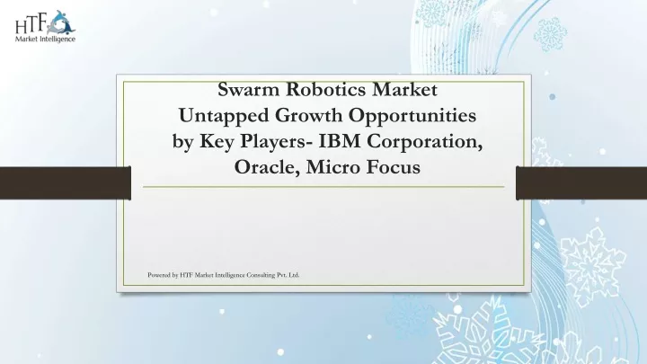 swarm robotics market untapped growth