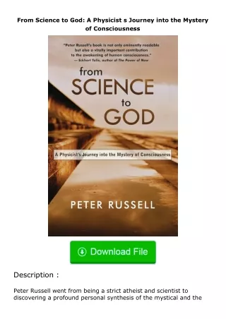 pdf❤(download)⚡ From Science to God: A Physicist s Journey into the Mystery of