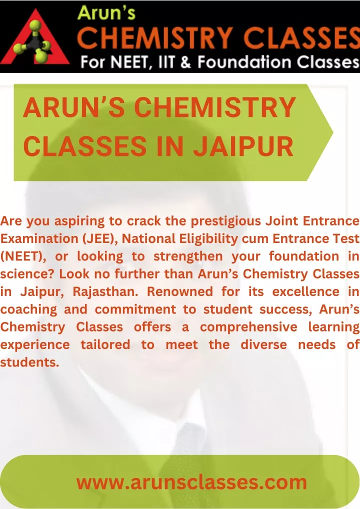 arun s chemistry classes in jaipur